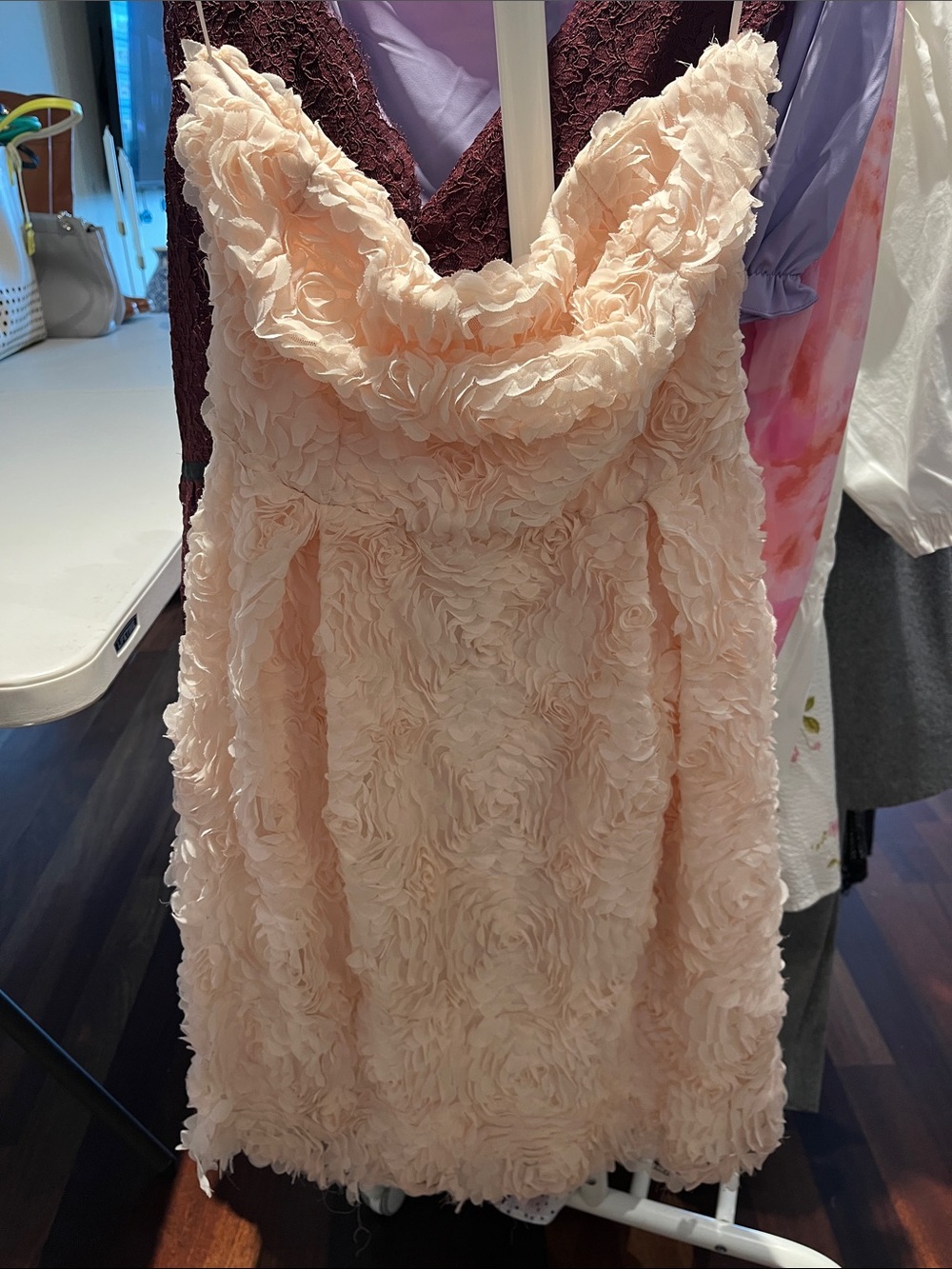 Peach Rosette Dress